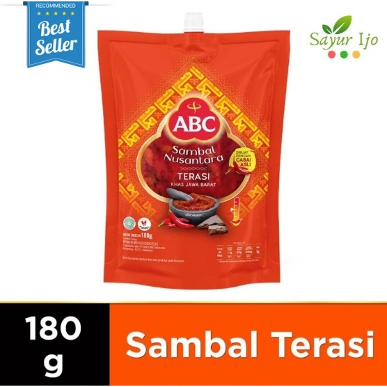 

ABC Sambal Terasi 180 ML / Pouch Saus Chili Sauce Cabai Sambel Saos Cabe Bumbu Rempah Instant