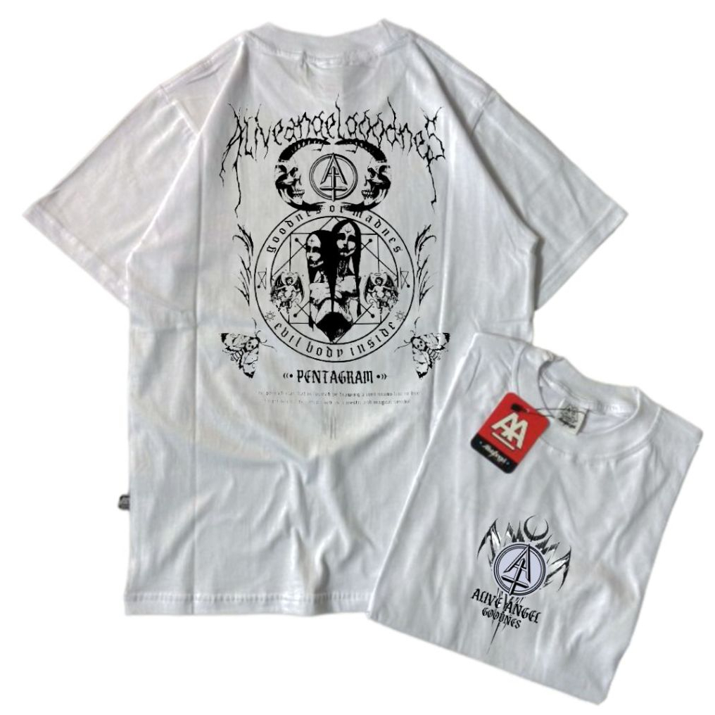 Kaos Distro Metal Undergroud Evil Body Lucifer Bhapomet 666 Pentagram / T-shirt Happy Metal Streetwe