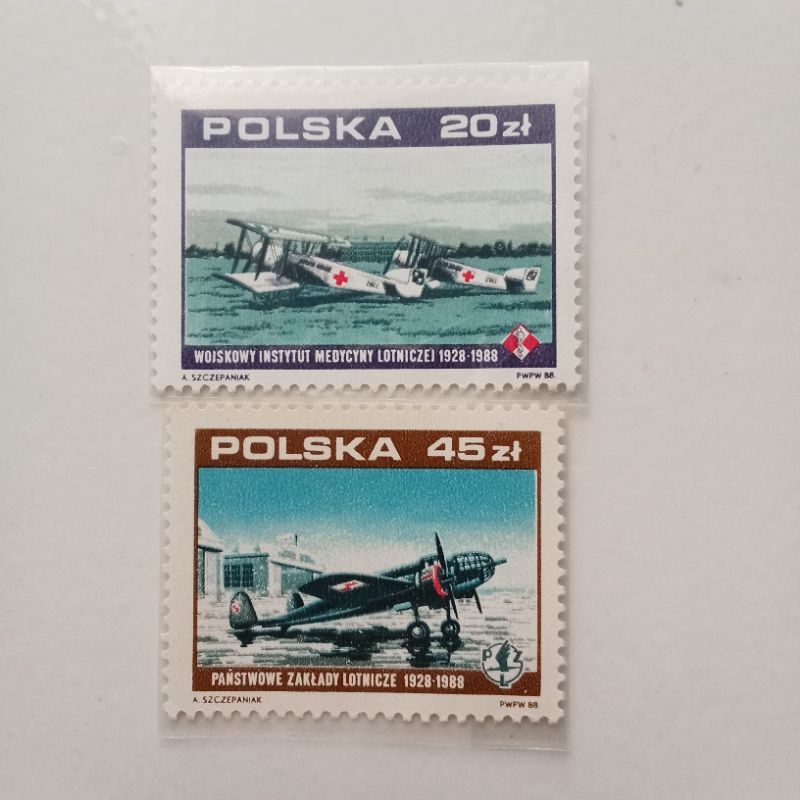 

Perangko Polandia 2 Keping Machine and Industry Mint - Prangko Poland