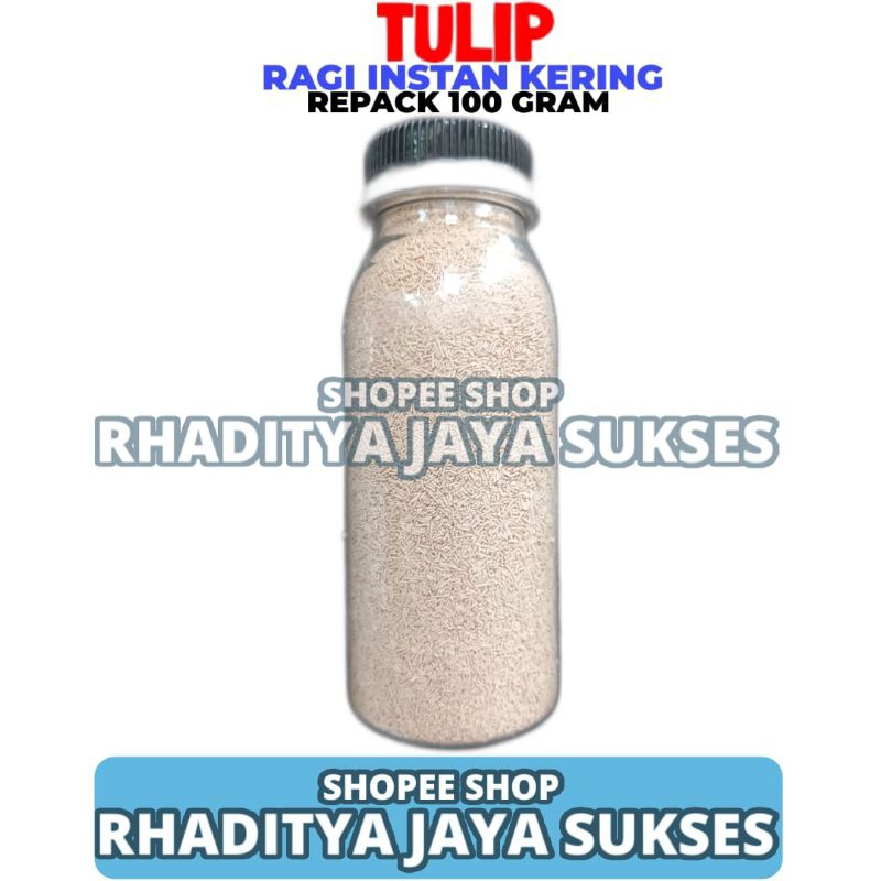 

Tulip Ragi Kering 100 Gram Repack Botol