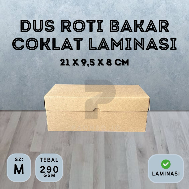 

Dus Kotak Roti Bakar Warna Cokelat Kraft Laminasi ukuran 21 x 9,5 x 8 cm Ketebalan 290 gsm | Kotak Roti Bakar, Cake, Kue, Bakery