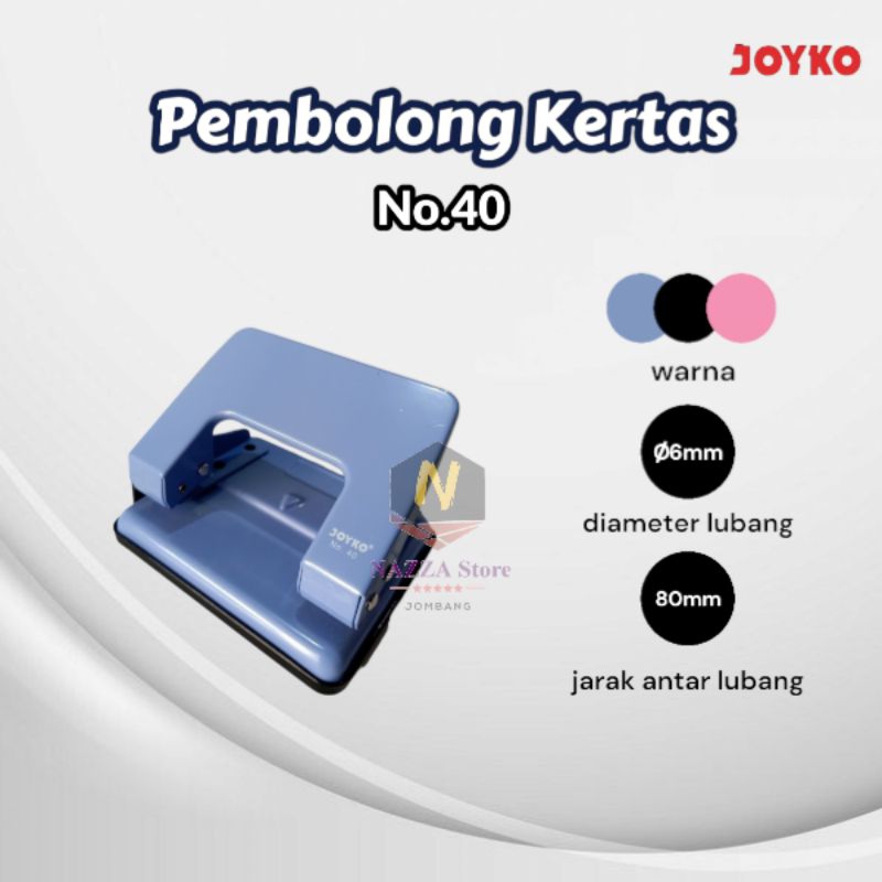 

Punch Pembolong Kertas 2 Hole No.40 / PU-40S