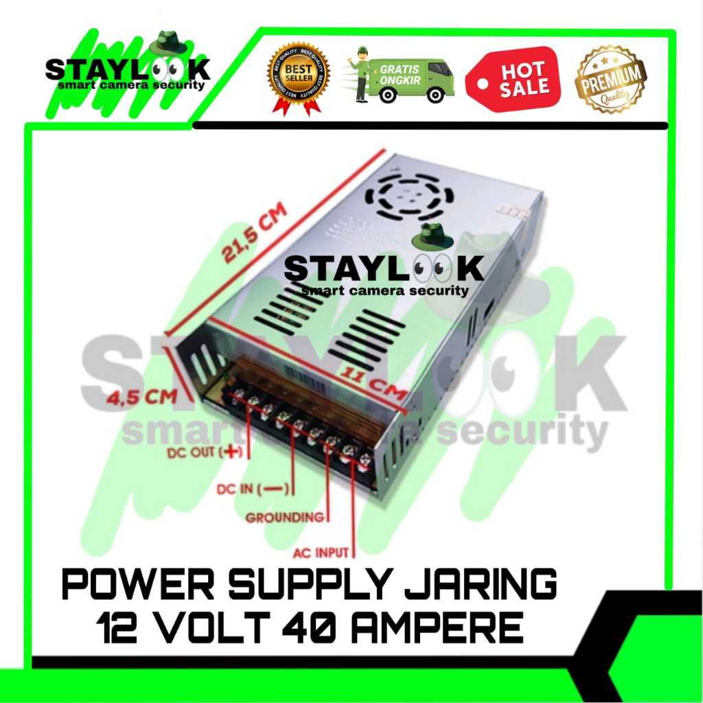 POWER SUPPLY 12V 40A Adaptor 12V 40A Switching Power Supply