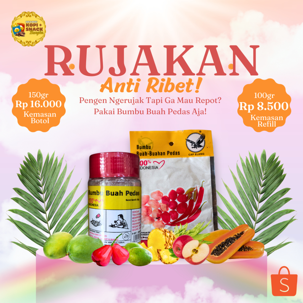 

Garam Buah Bumbu Buah Pedas Cap Elang