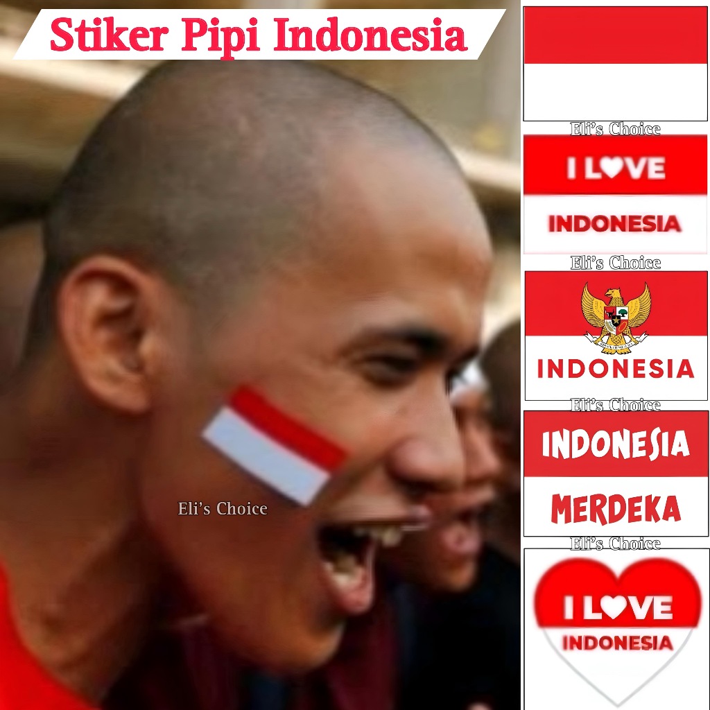 

[25 PCS] STICKER PIPI BENDERA MERAH PUTIH / STIKER TEMPELAN 17 AGUSTUS KEMERDEKAAN INDONESIA HUT RI