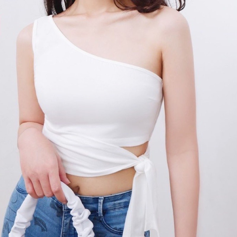 Sukma - Bora Crop Top One Shoulder Korean Top Jersey 010