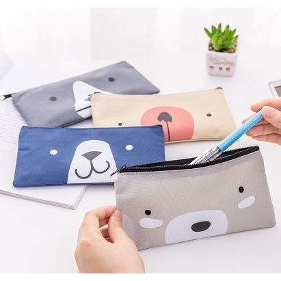 

KOTAK PENSIL KAIN KANVAS KARAKTER BEAR LUCU TEMPAT PENSIL SERBAGUNA MOTIF DOGGY