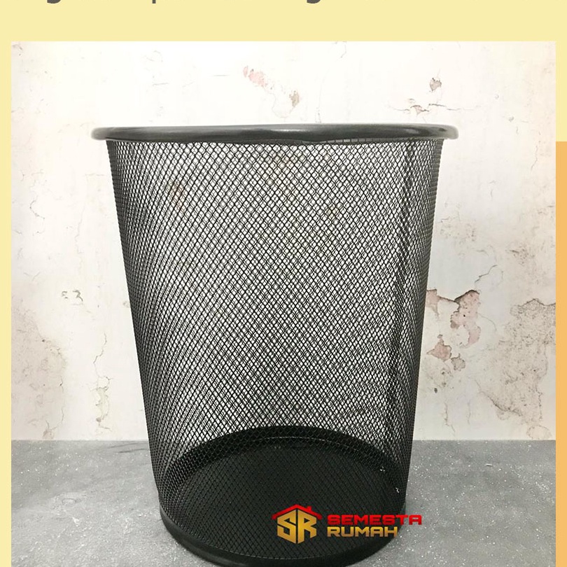 FG2 KERANJANG SAMPAH HITAM JARING  TONG SAMPAH KAWAT  TONG ANTI KARAT