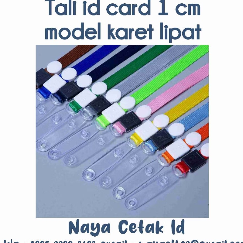 

Tali Id Card 1cm Model karet Lipat Id Card Lanyard 1cm