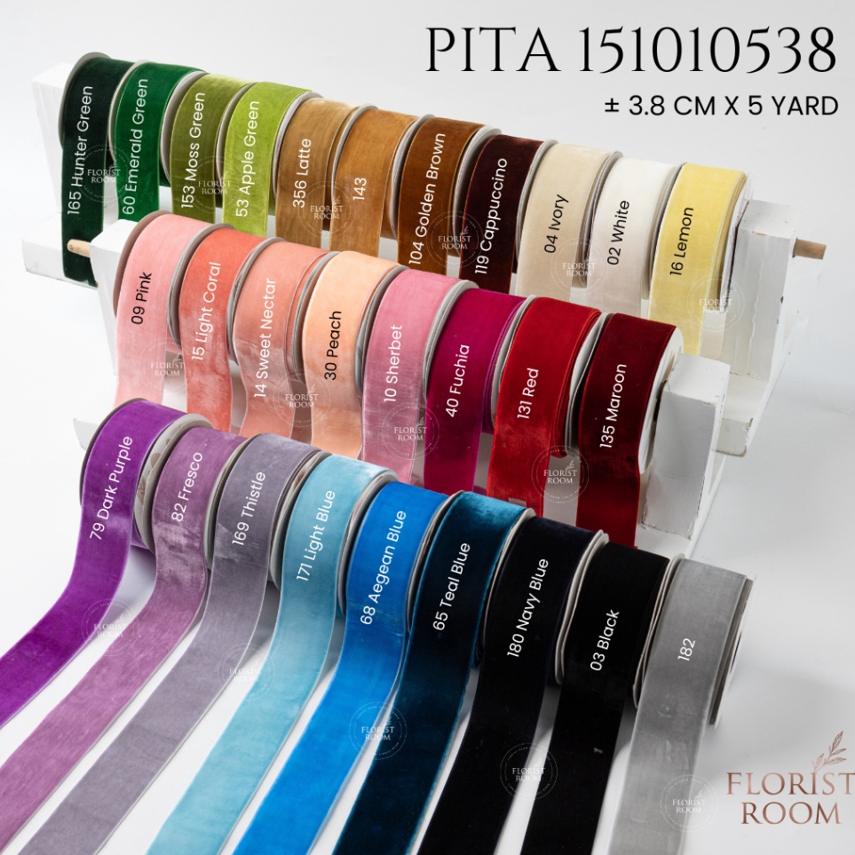 

Promo Mingguan Pita 1511538 38cm x 5yard Velvet Ribbon Beludru