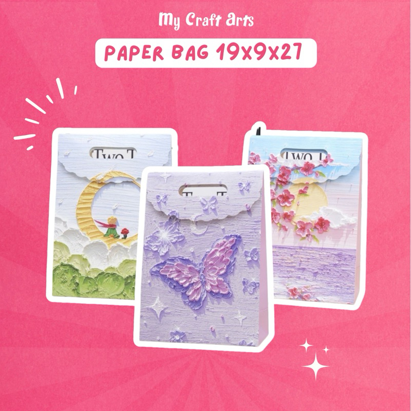 

Paper Bag - Tas Kado Kemasan Hadiah Motif Lukisan Tanpa Tali - My Craft Arts