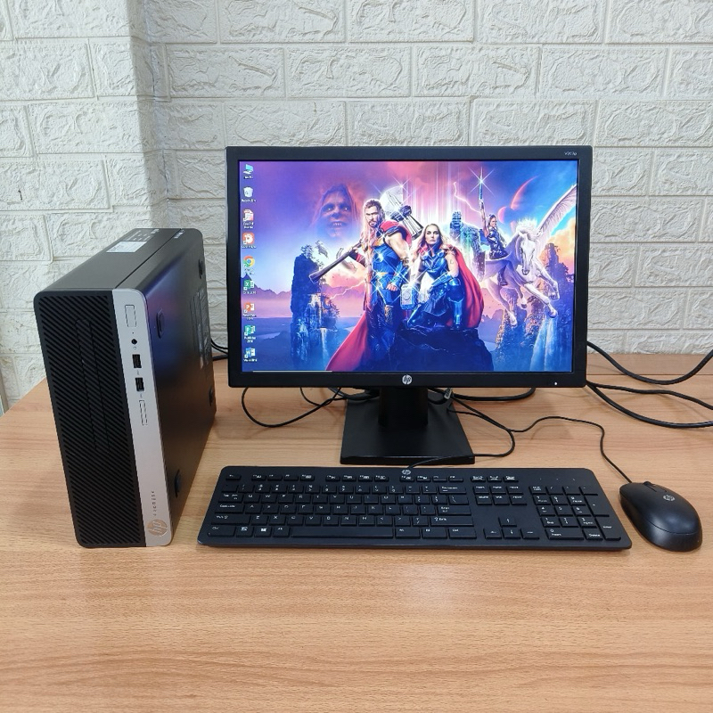 PAKET CPU HP SFF CORE i5 7500 RAM 16GB SSD 256GB MONITOR 19inch LED FREE WIFI