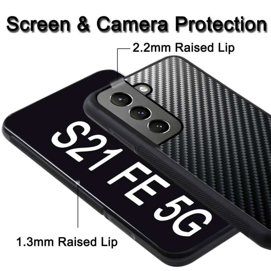 CASE SAMSUNG S21 / S21 PLUS / S21 ULTRA / S21 FE SLIM FIT CASE CARBON FIBER PATTERN ANTI PANAS