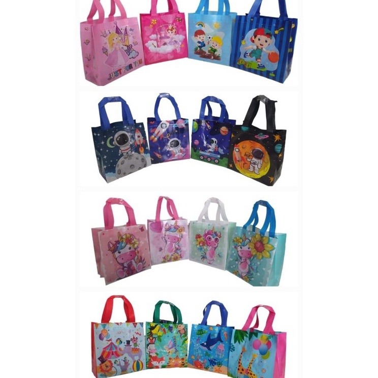 

Ready Goodie bag karakter anakulang tahun 22x23x11 Lusinan isi 12pcs Goodiebag animasi goodie bag unicorncars
