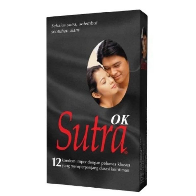 KONDOM SUTRA HITAM OK ISI 12 PCS / PELUMAS SUTRA ORIGINAL