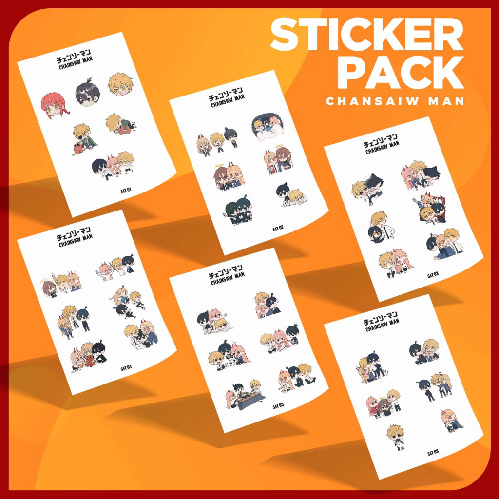 

Sticker / Stiker Pack Edisi Chainsaw Man Untuk Handphone, Laptop, Tablet, Ipad, Helm, Sepeda, dll