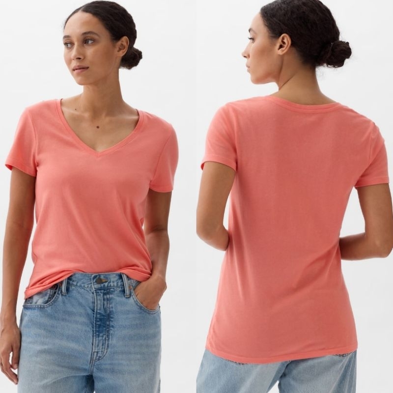 Gap Favorite V-neck peach T-shirt