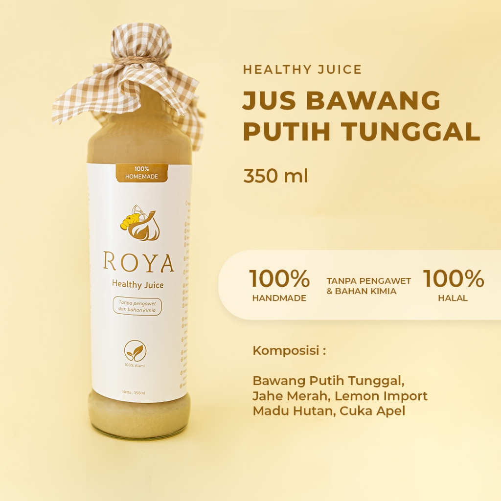 

ROYA HEALTHY JUICE-350ml-kaca-minuman kesehatan-anti kolesterol-jus bawang