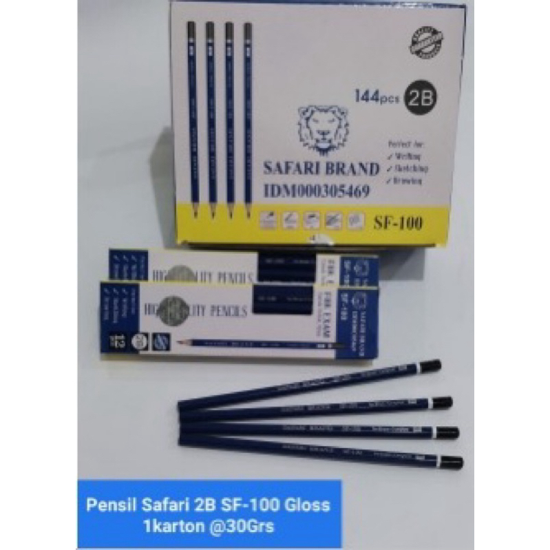 

Pensil Safari (SF-100 2B Gloss) 1kotak isi 12Pcs