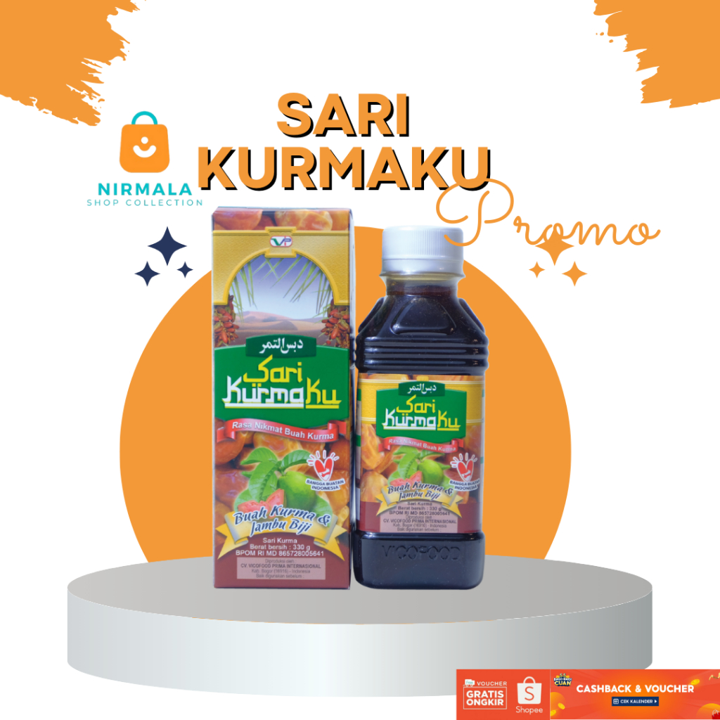 

BISA COD Sari Kurmaku 330 gr Sari Kurma plus Ekstrak Daun Jambu Biji - Sari kurma halal I SARI KURMA PLUS