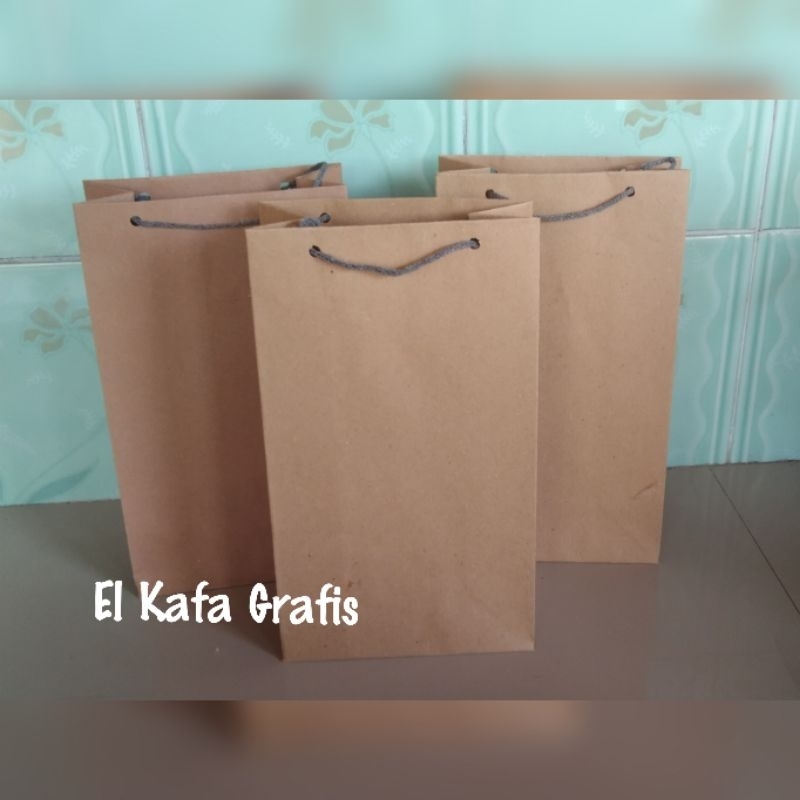 

paperbag coklat | Harga perlusin/12pcs | Paperbag ukuran lengkap