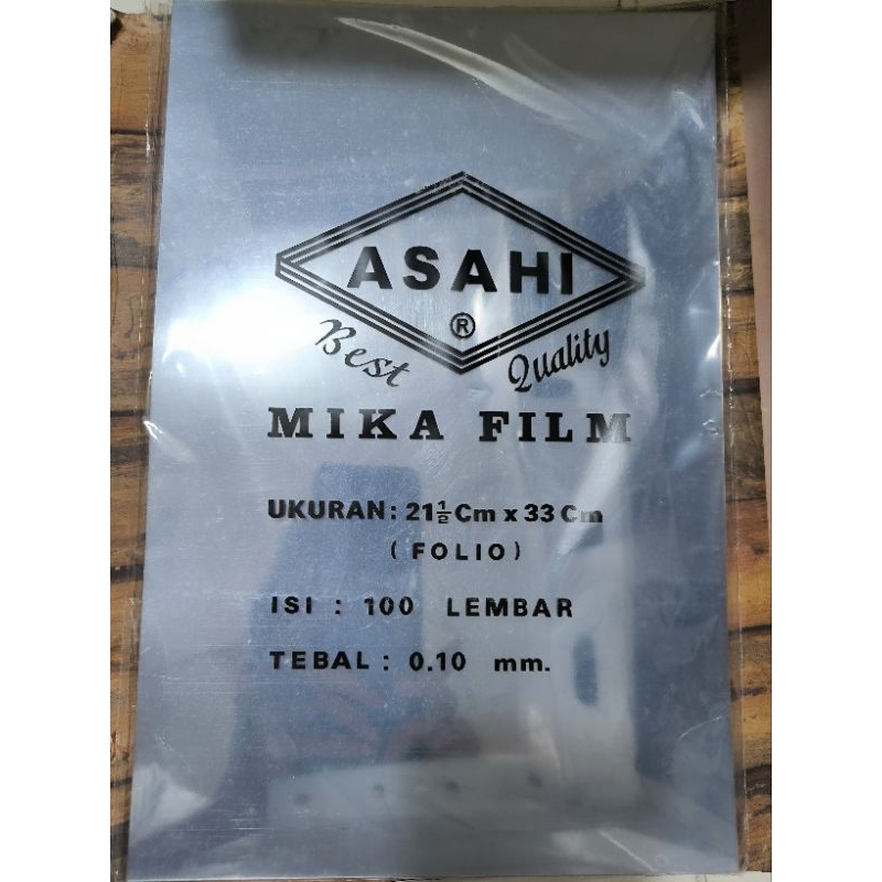 

Plastik Mika Asahi Folio Tebal/Plastik Jilid 0.1mm 100lembar