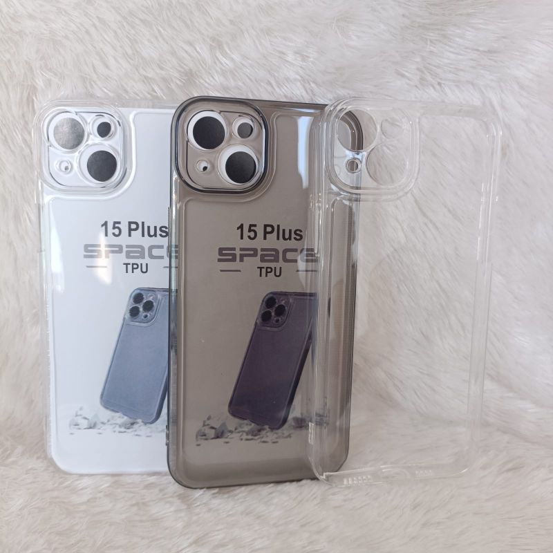Clear case Space Iphone 15 Plus Sofcase original transparan