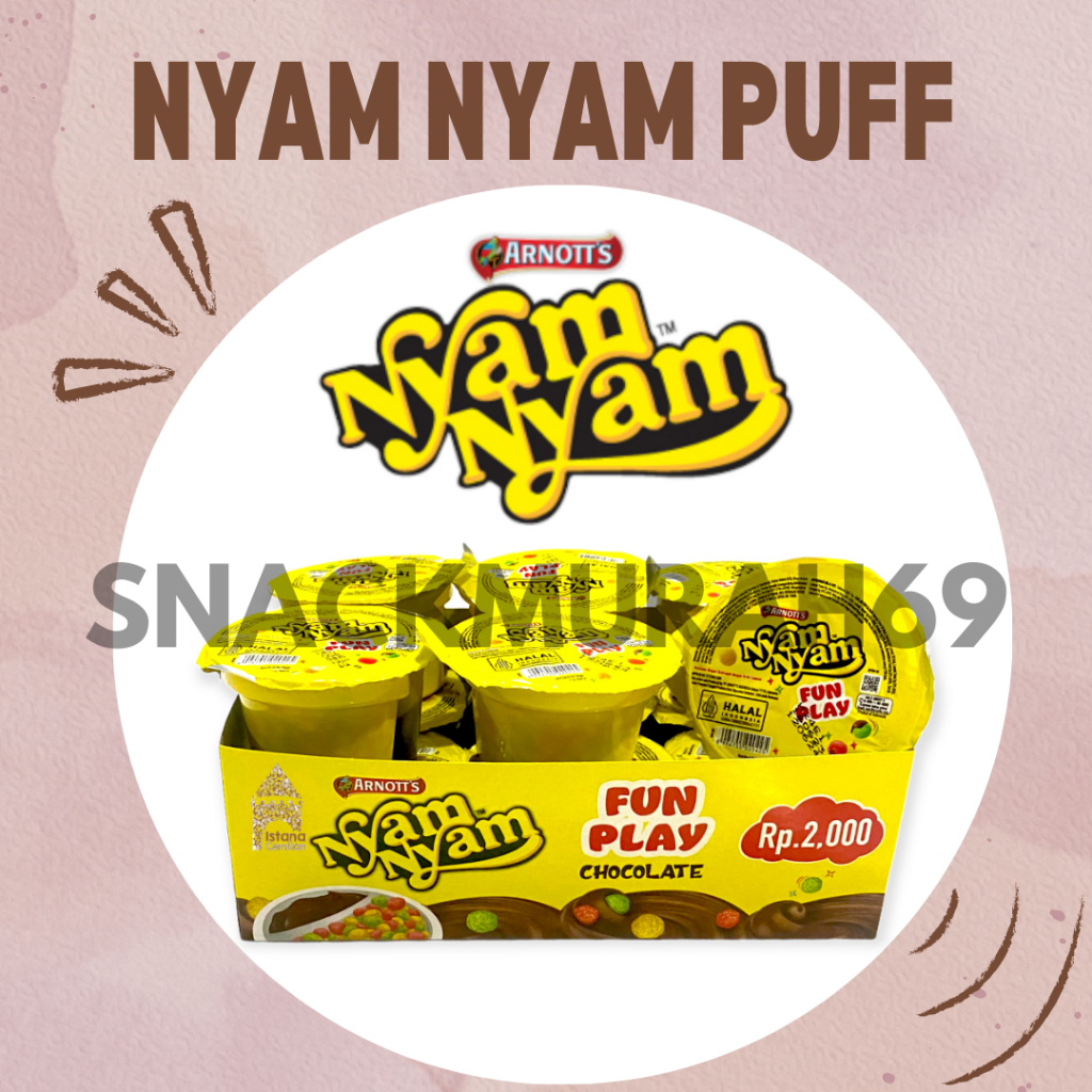 

Nyam Nyam Bubble Puff Cokelat Box 11 gram x 12 pcs | Makanan Ringan