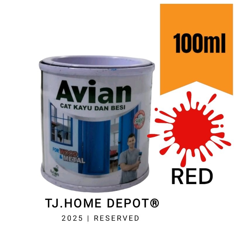 Avian Cat Kayu dan Besi 100ml Red Merah