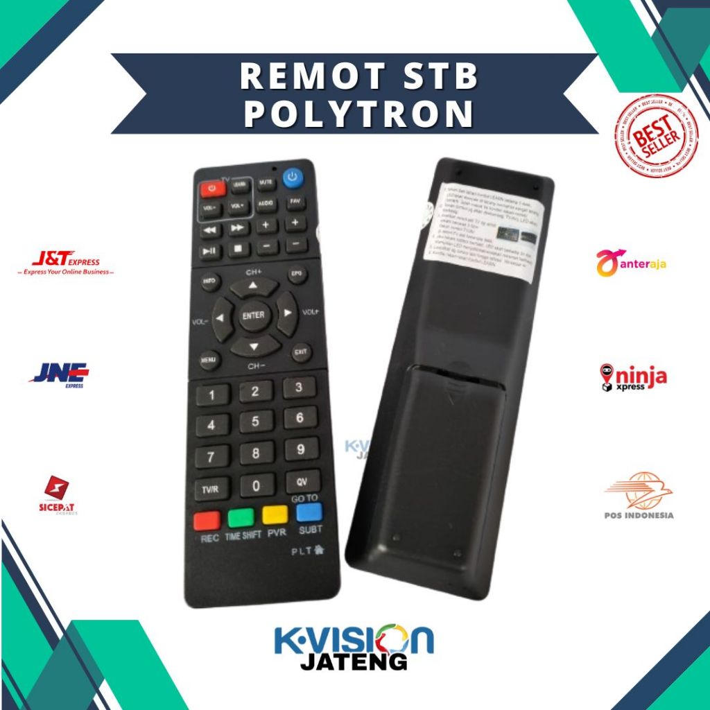 Remote STB Polytron DVB T2 PDV 600 Polytron tanpa setting