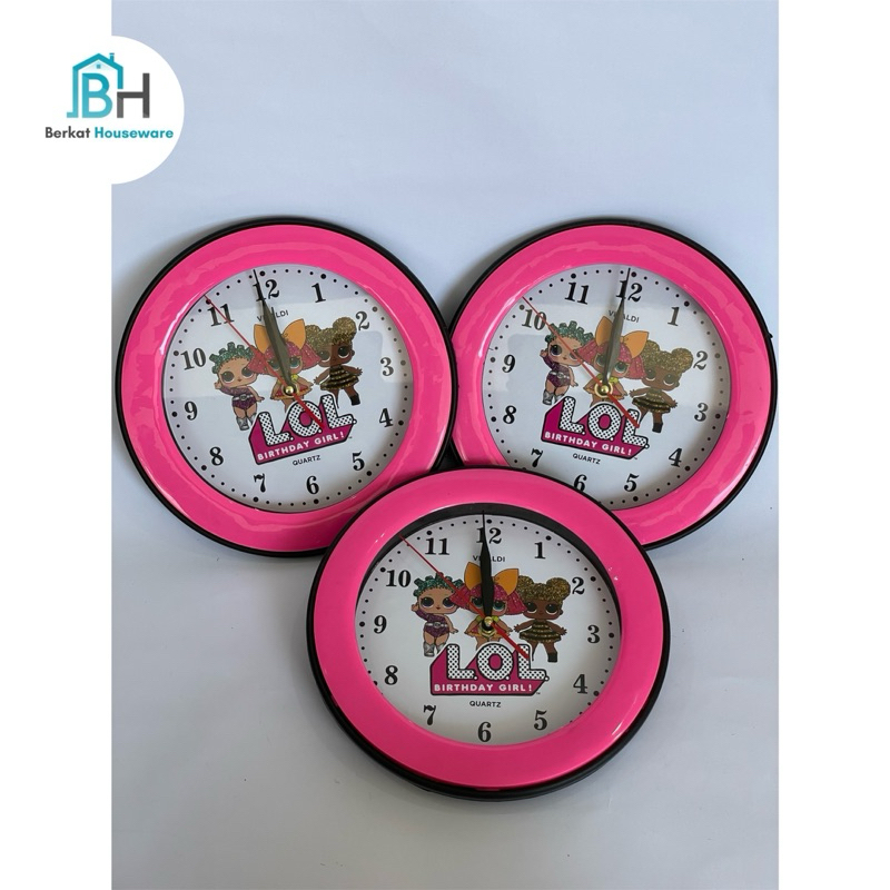 JAM DINDING VIVALDI MOTIF LOL DIAMETER 25CM / JAM DINDING MURAH / JAM DINDING BAGUS/ JAM DINDING CAN