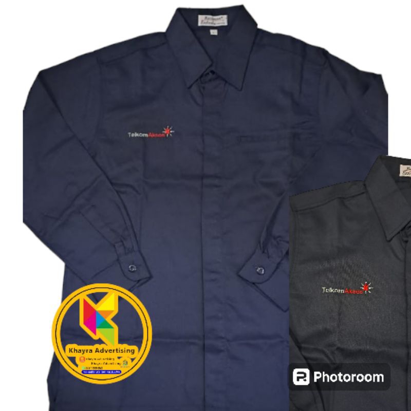 kemeja telkom akses seragam telkom akses baju telkom akses navy