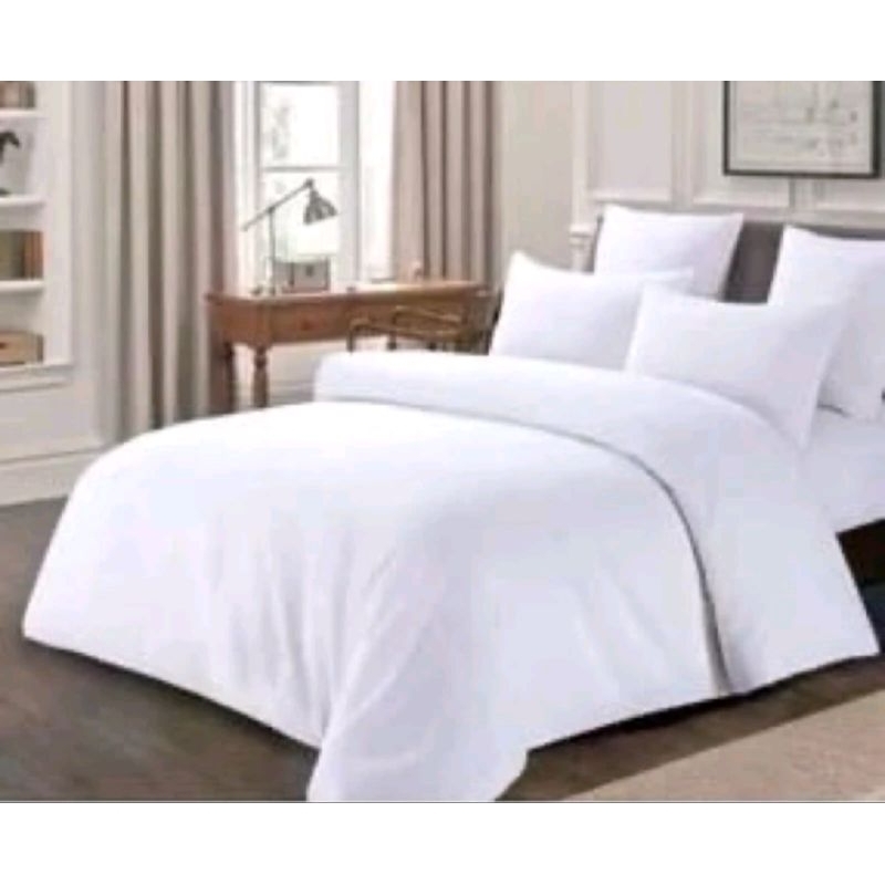 Sprei hotel set bedcover bahan katun lokal premium ukuran 160x200