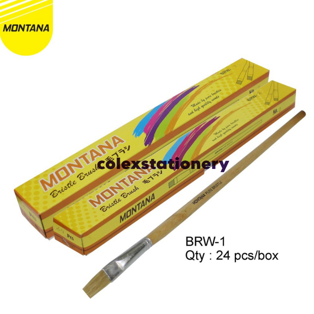 

Kuas Lukis / Brush Melukis / Kuas Cat Air Acrylic / Kuas Cat Air No 1 Montana Isi 24 Pcs (1 Box)