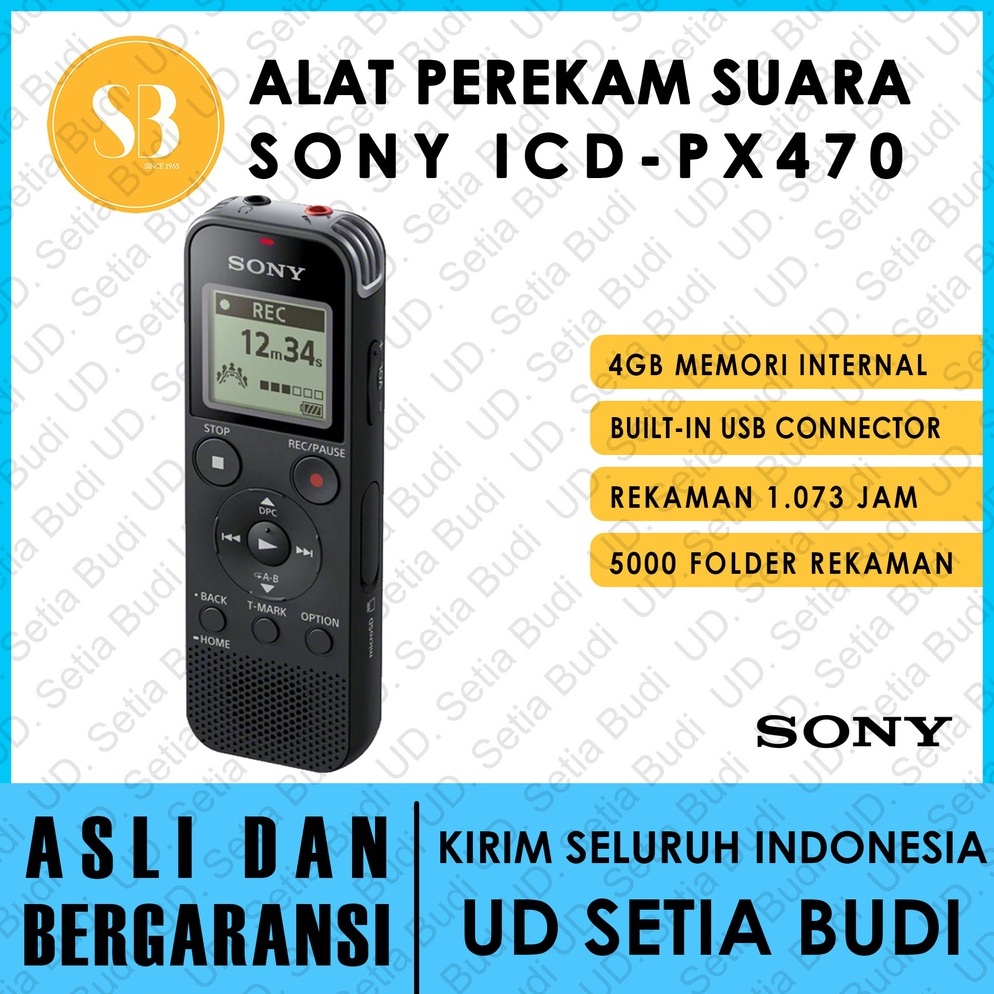 ART J2Z9 Alat Perekam Suara  Voice Recorder SONY ICDPX47 Asli dan Bergaransi