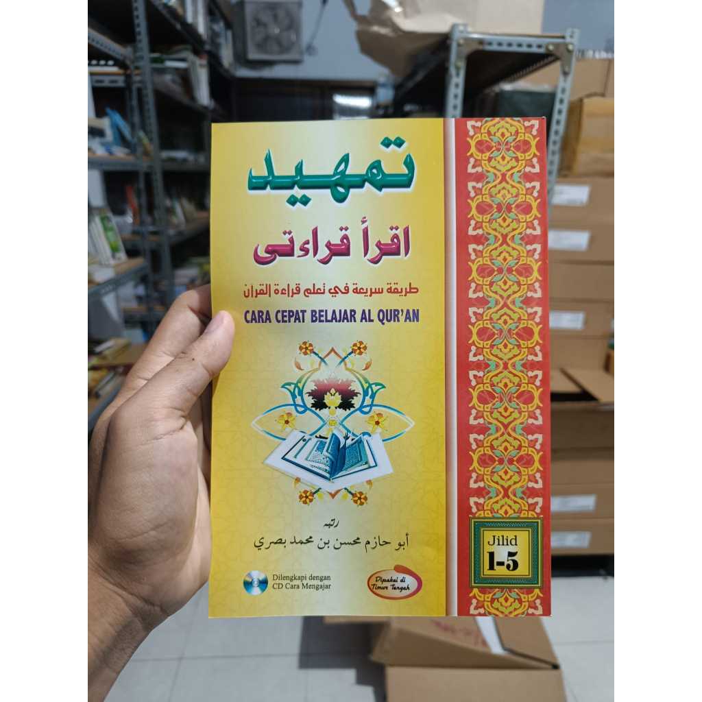 H3T Buku Tamhid iqro Qiroati Jilid 1-5 Cara Cepat Belajar Al Qur'an Tamhid Jilid 1-5 Cover Hijau