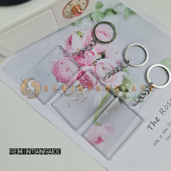 Gantungan Kunci Insert Paper Ganci Akrilik