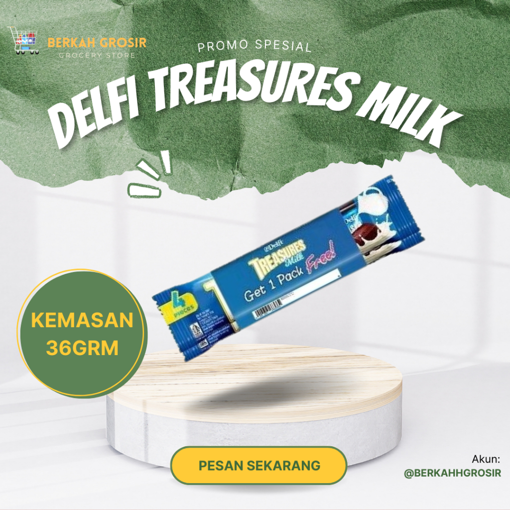 

COKLAT DELFI TREASURE MILK BUY 1 GET 1 FREE