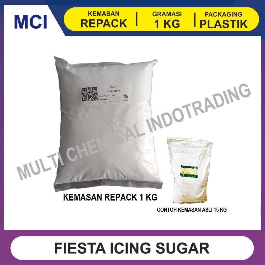 

FIESTA ICING SUGAR REPACK 1 KG / GULA ICING / GULA DONAT /GULA DINGIN
