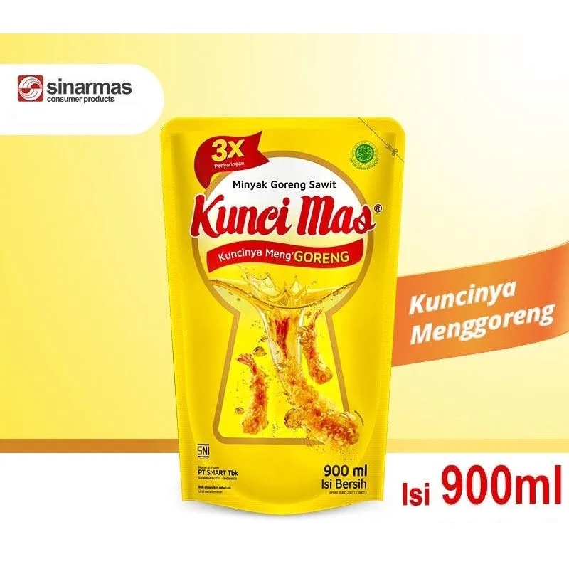 

Minyak Goreng Kunci Mas Pouch 900 ml - Kunci Mas Refill 900 ml