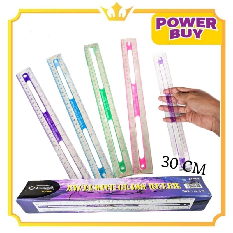 

1 Pcs Exclusive Glass Ruler Besco Bc-7000 30 Cm/Penggarisan murah/penggarisan 30 Cm