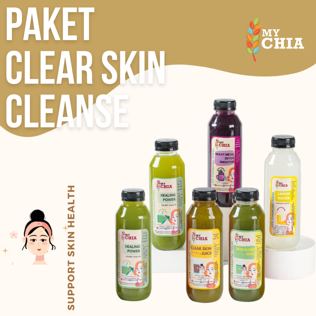 

Paket Clear Skin Cleanse Detox untuk Masalah Kulit Medical Medium Smoothie Juice Jus Cleanse to Heal Jerawat Eczema