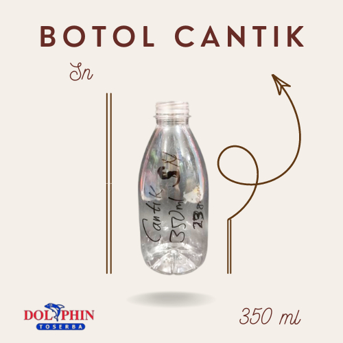 Botol Plastik SN / Botol Cantik 350ml SN 23GR Tutup/ Botol Jelly / Botol Jus SN ekonomis Botol Minum