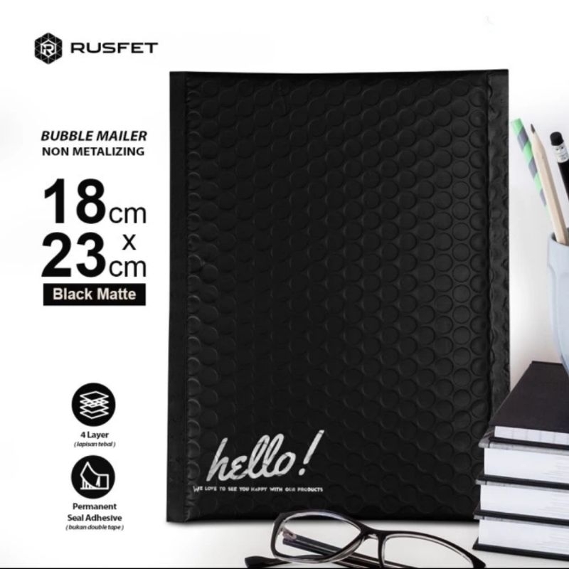 

Amplop Bubble Mailer Packing 18x23 Olshop Hitam Black Matte