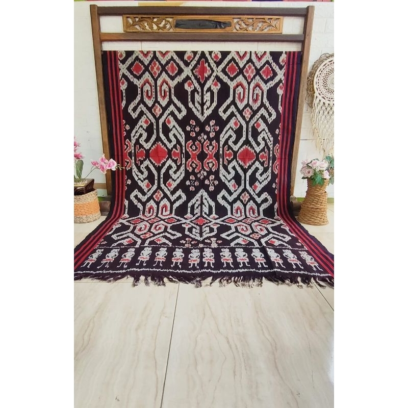 KAIN TENUN BLANKET TRADISIONAL TROSO JEPARA PREMIUM KANDELAN MOTIF KALIMANTAN, KAIN BATIK TENUN, COU