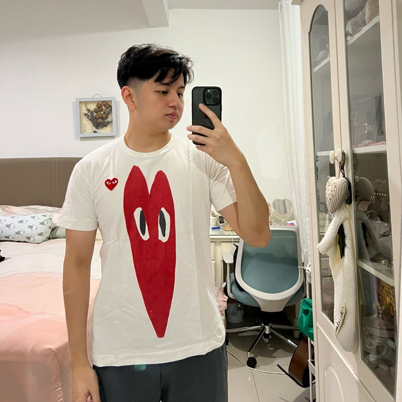 PRELOVED BAJU PRIA LAKI-LAKI | ATASAN PLAY COMME DES GARGONS PUTIH