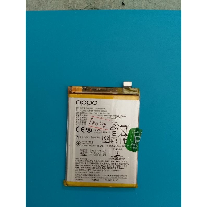 batre Oppo Reno 4 ORI copotan