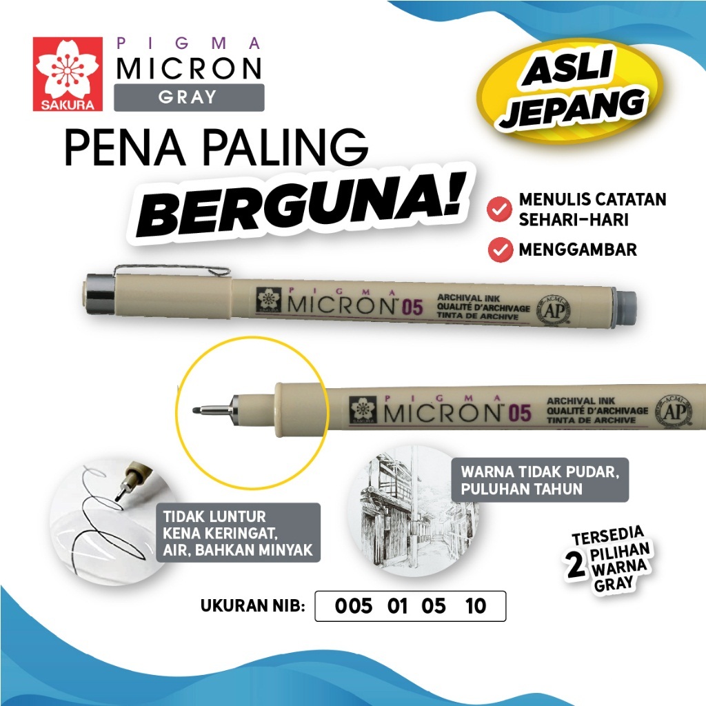 

sakura pigma micron gray color