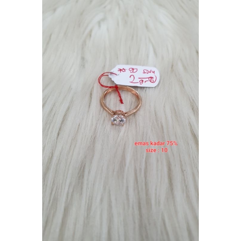 cincin italyimport ad besar emas kadar 75% berat 2gram size : 10