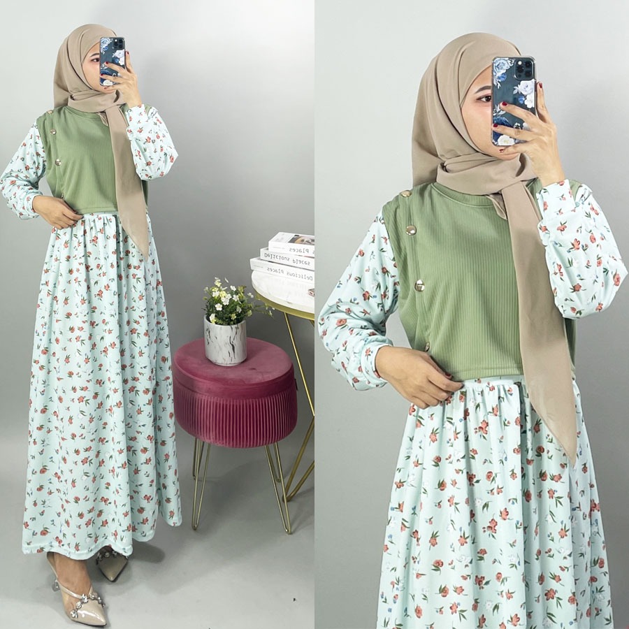GAMIS ALHAMBRA BUNGA MAXY WANITA GL FASHION